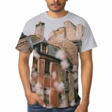 yanfind Adult Full Print T-shirts (men And Women) Accommodation Architecture Area Authentic Brick Wall Building City Cloudy Community Construction