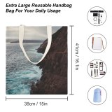 yanfind Great Martin Canvas Tote Bag Double Cliff Outdoors Promontory Grey Creative Commons white-style1 38×41cm