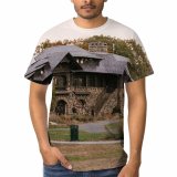 yanfind Adult Full Print T-shirts (men And Women) Accommodation Aged Arched Architecture Attract Building Calm Classic Cloudless Construction Countryside Design