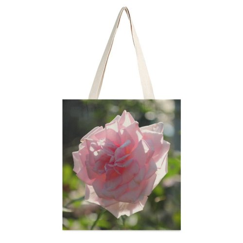 yanfind Great Martin Canvas Tote Bag Double Flower Plant Rose Geranium Stock white-style1 38×41cm