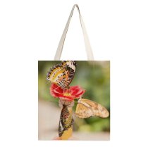 yanfind Great Martin Canvas Tote Bag Double Butterfly Invertebrate Insect Palace Rainforest Adventure Branson United States Finger white-style1 38×41cm