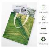 yanfind Great Martin Canvas Tote Bag Double Field Grassland Outdoors Rug Landscape Agriculture Plant Countryside Vegetation Scenery Summer Grass white-style1 38×41cm