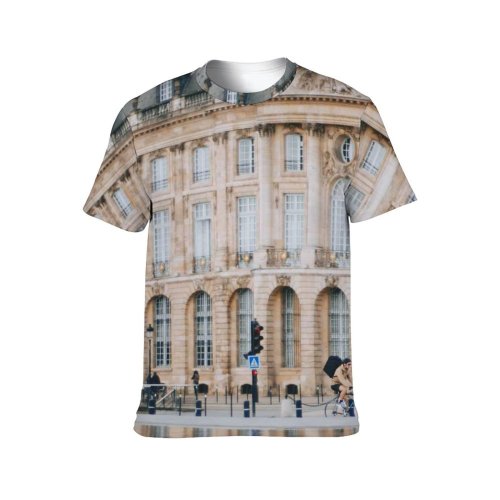 yanfind Adult Full Print T-shirts (men And Women) Aged Arched Architecture Art Bordeaux Building Chimney City Space Daytime Decor Exterior