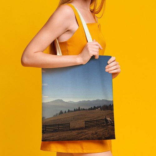 yanfind Great Martin Canvas Tote Bag Double Field Grassland Outdoors Countryside Italien Mound Rural Building Housing Plant Tree Jenesien white-style1 38×41cm