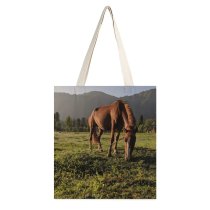 yanfind Great Martin Canvas Tote Bag Double Field Grassland Outdoors Countryside Farm Rural Grazing Meadow Pasture Ranch Arang Kel white-style1 38×41cm