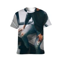 yanfind Adult Full Print T-shirts (men And Women) Alone Building Conceptual Daylight High Shot Side Stairs Wear Window