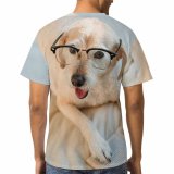 yanfind Adult Full Print T-shirts (men And Women) Adorable Portrait Home Bed Reading Canidae Cozy Cute Dog Face Fur