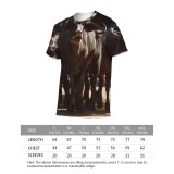 yanfind Adult Full Print T-shirts (men And Women) Agriculture Farm Grass Grassland Milk Bull Cow Wildlife Pasture Horn Cattle