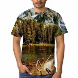 yanfind Adult Full Print T-shirts (men And Women) Adventure Daylight Dolomites Forest Grass Italy Lake Landscape Marsh Hiking Outdoors