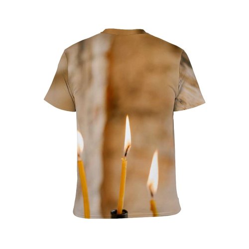 yanfind Adult Full Print T-shirts (men And Women) Aged Ancient Authentic Belief Believe Blaze Burn Candle Candlestick Cathedral Christianity