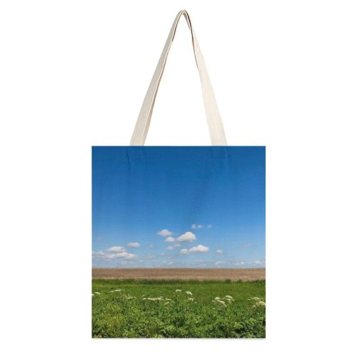 yanfind Great Martin Canvas Tote Bag Double Field Grassland Outdoors Landscape Land Красноярск Россия Savanna Countryside Scenery Farm Meadow white-style1 38×41cm