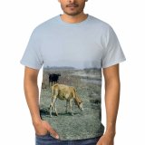 yanfind Adult Full Print T-shirts (men And Women) Agriculture Bush Cattle Country Countryside Cow Creature Daytime Dry Farm Farmland Fauna