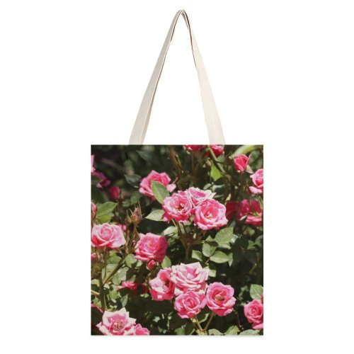 yanfind Great Martin Canvas Tote Bag Double Plant Rose Flower Geranium Maragheh East Province Iran Petal Peony Public white-style1 38×41cm