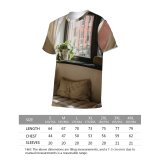 yanfind Adult Full Print T-shirts (men And Women) Accommodation Apartment Bed Bedroom Blanket Carpet Clean Comfort Couch Coverlet Cozy Curtain