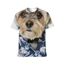 yanfind Adult Full Print T-shirts (men And Women) Adorable Calm Charming Chordate Cloth Concept Contemporary Creative Cute Design Dog Floral