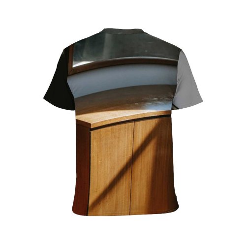 yanfind Adult Full Print T-shirts (men And Women) Aged Desk Empty Floor Grow Home Idyllic Mirror Natural