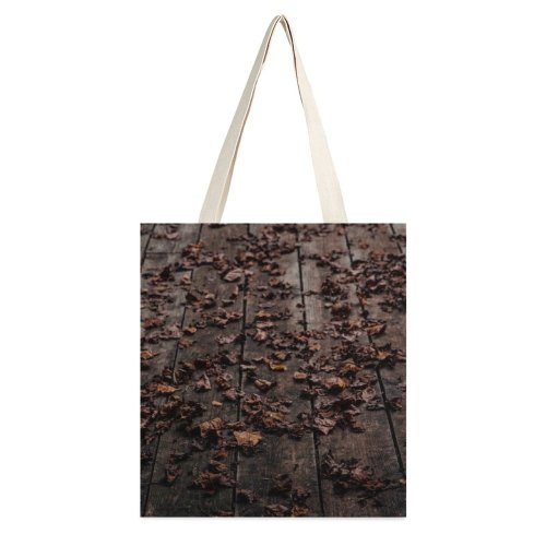yanfind Great Martin Canvas Tote Bag Double Dobson Nc Aerial Landscape Outdoors Scenery Leaves Wooden Floor Wood Plank Leaf white-style1 38×41cm
