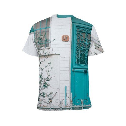 yanfind Adult Full Print T-shirts (men And Women) Aged Architecture Branch Brick Building Cement City Concrete Construction Space Daytime Decorative