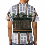 yanfind Adult Full Print T-shirts (men And Women) Aged Architecture Backdrop Botany Building City Construction Space Daylight Decorative Exterior Facade