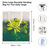 yanfind Great Martin Canvas Tote Bag Double Flower Plant Daisies Daisy Pollen Petal Asteraceae Macro white-style1 38×41cm
