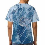 yanfind Adult Full Print T-shirts (men And Women) Abstract Art Expressionism Acrylic Aesthetics Aqua Piece Artistic Artsy Artwork Canvas Contemporary
