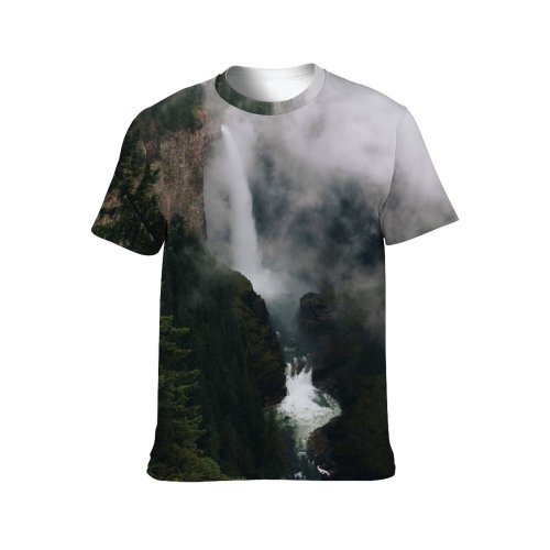 yanfind Adult Full Print T-shirts (men And Women) Adventure Altitude Amazing Breathtaking Canyon Cascade Cliff Cloud Coniferous Creek Dramatic Evergreen