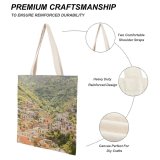 yanfind Great Martin Canvas Tote Bag Double Building Italy Neighborhood Urban Landscape City Aerial Outdoors Scenery Travel Vernazza Town white-style1 38×41cm