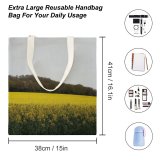 yanfind Great Martin Canvas Tote Bag Double Field Grassland Outdoors Countryside Farm Meadow Rural Normandy France white-style1 38×41cm