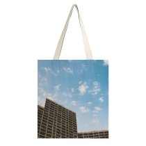 yanfind Great Martin Canvas Tote Bag Double City Building Office High Rise Town Urban Apartment Condo Housing Mobilegraphy Architecture white-style1 38×41cm