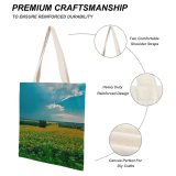 yanfind Great Martin Canvas Tote Bag Double Field Grassland Outdoors Countryside Farm Meadow Rural Abari Plant Vegetation Flower white-style1 38×41cm