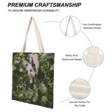 yanfind Great Martin Canvas Tote Bag Double Dog Pet Summer Ivy Leaves Happy Pointer Cotton Forest Grey Public white-style1 38×41cm