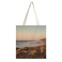 yanfind Great Martin Canvas Tote Bag Double Coast Beach Ocean Outdoors Sea California Hills Hill Golden Hour Sunset white-style1 38×41cm