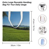 yanfind Great Martin Canvas Tote Bag Double Field Outdoors Grassland Countryside Farm Rural Grass Plant Meadow Sankt Meinrad Einsiedeln white-style1 38×41cm