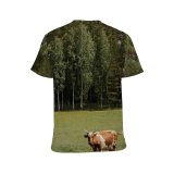 yanfind Adult Full Print T-shirts (men And Women) Agriculture Beef Bovine Bull Cattle Cow Dairy Farm Farming Field Landscape