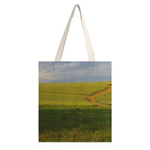 yanfind Great Martin Canvas Tote Bag Double Field Grassland Outdoors Countryside Land Grass Plant Landscape Farm Meadow Rural Scenery white-style1 38×41cm