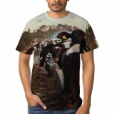 yanfind Adult Full Print T-shirts (men And Women) Agriculture Blurred Construction Country Countryside Cow Daylight Daytime Eat Ecology Farm