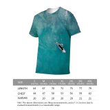 yanfind Adult Full Print T-shirts (men And Women) Aerial Bay Colorful Distance Drone Energy From Above Height Hobby