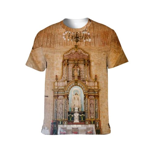 yanfind Adult Full Print T-shirts (men And Women) Altar Ancient Authentic Belief Believe Bench Building Cathedral Catholic Chandelier Church