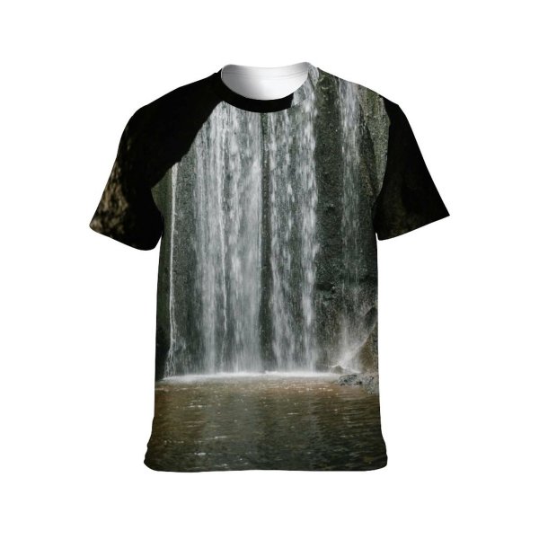 yanfind Adult Full Print T-shirts (men And Women) Adventure Aqua Boulder Breathtaking Cascade Cave Cliff Countryside Dark Daylight Daytime