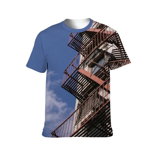 yanfind Adult Full Print T-shirts (men And Women) Aged Sky Build Building Cement City Cloudless Complex Concrete Construction Detail Factory