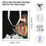yanfind Great Martin Canvas Tote Bag Double Butterfly Cairns Botanic Gardens Australia Insect Invertebrate Monarch Collins Avenue Hill Qld white-style1 38×41cm