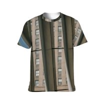 yanfind Adult Full Print T-shirts (men And Women) Aged Architecture Beam Sky Building City Construction Creative Daytime Design District Exterior