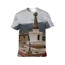 yanfind Adult Full Print T-shirts (men And Women) Aged Ancient Architecture Belief Buddhism Building Castle Cathedral Cloudy Construction District