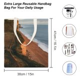 yanfind Great Martin Canvas Tote Bag Double Cliff Outdoors Promontory West Bay Uk Scenery Landscape Slope Creative Commons white-style1 38×41cm