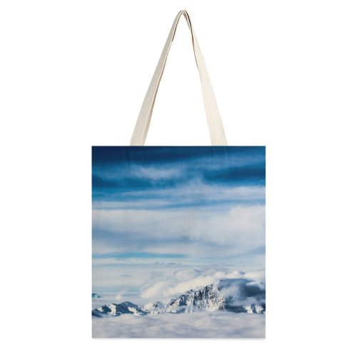 yanfind Great Martin Canvas Tote Bag Double Cloud Sky Switzerland Haute white-style1 38×41cm