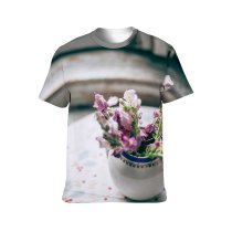 yanfind Adult Full Print T-shirts (men And Women) Aged Aroma Arrangement Beauty Bloom Blurred Botany Bouquet Ceramic Delicate Flora