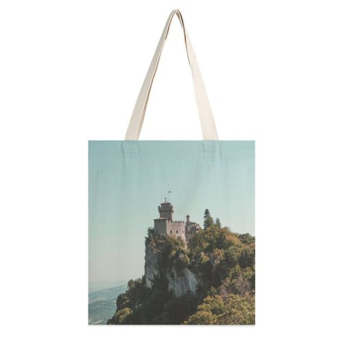 yanfind Great Martin Canvas Tote Bag Double Cliff Outdoors Promontory Architecture Building Scenery Rock Sonyalpha Sky Tree Fall white-style1 38×41cm