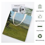 yanfind Great Martin Canvas Tote Bag Double Field Grassland Outdoors Countryside Farm Rural Pasture Meadow Whipsnade Wild Park Dunstable white-style1 38×41cm