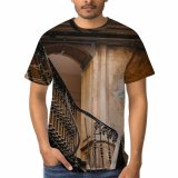 yanfind Adult Full Print T-shirts (men And Women) Aged Art Beam Building Ceiling Classic Construction Corridor Curve Decor Decoration Decorative