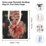yanfind Great Martin Canvas Tote Bag Double Plant Geranium Flower Rose white-style1 38×41cm